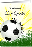 Great Grandpa Birthday Soccer Ball card