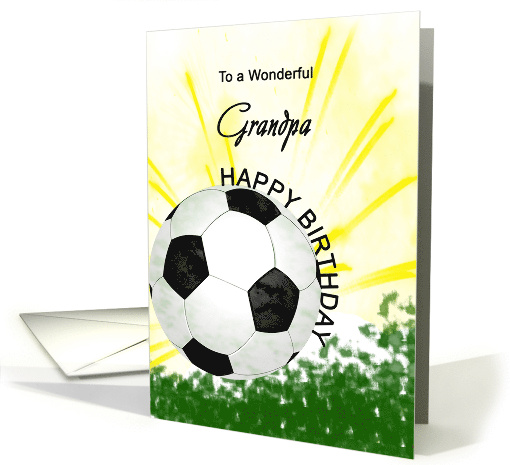 Grandpa Birthday Soccer Ball card (1721832)