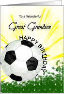 Great Grandson Birthday Soccer Ball card