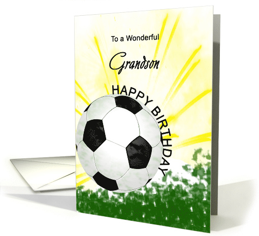 Grandson Birthday Soccer Ball card (1721836)