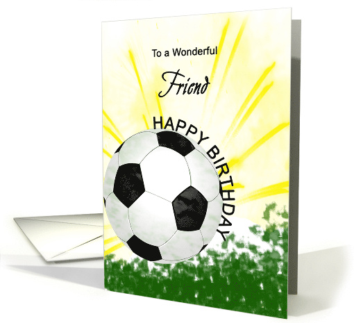 Friend Birthday Soccer Ball card (1721846)