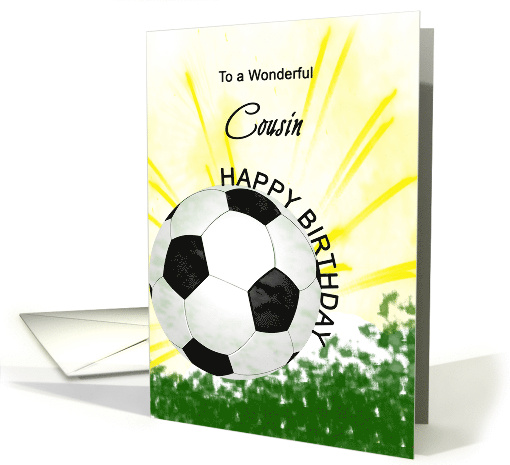 Cousin Birthday Soccer Ball card (1721854)