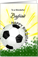 Boyfriend Birthday Soccer Ball card