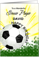 Add A Name Birthday Soccer Ball card