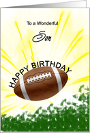 Son Birthday American Football card