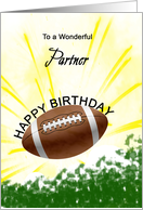 Partner Birthday American Football card
