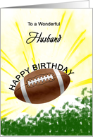 Husband Birthday American Football card