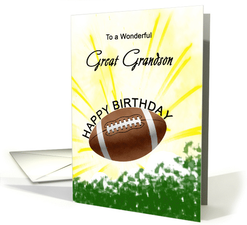 Great Grandson Birthday American Football card (1722316)