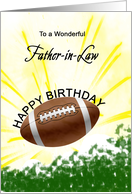 Father in Law Birthday American Football card