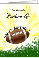 Brother in Law Birthday American Football card