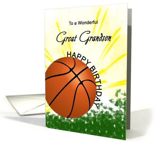 Great Grandson Basketball Player Birthday card (1724964)