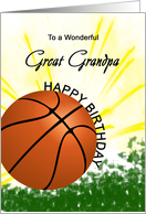 Great Grandpa Basketball Player Birthday card