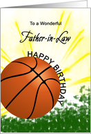 Father in Law Basketball Player Birthday card