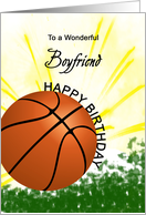 Boyfriend Basketball Player Birthday card