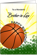 Brother in Law Basketball Player Birthday card