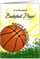 Basketball Player Birthday card