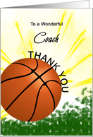Basketball Coach Thank You card