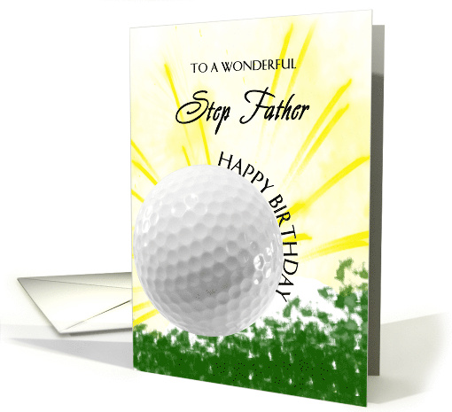 Step Father Golf Player Birthday card (1726320)