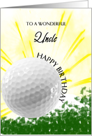 Uncle Golf Player Birthday card