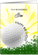 Son Golf Player Birthday card