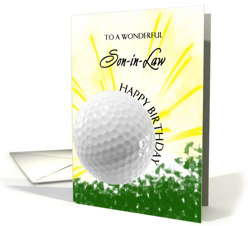 Son in Law Golf Player Birthday card (1726326)