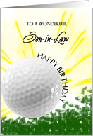 Son in Law Golf Player Birthday card