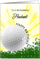 Husband Golf Player Birthday card