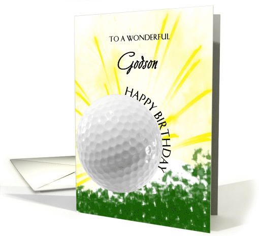 Godson Golf Player Birthday card (1726570)