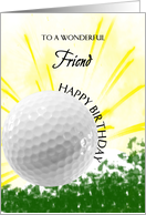 Friend Golf Player Birthday card