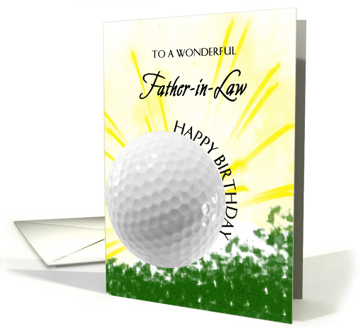 Father in Law Golf Player Birthday card (1726580)