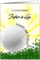 Father in Law Golf Player Birthday card