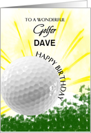 Add a Name Golf Player Birthday Dave card