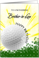 Brother in Law Golf Player Birthday card