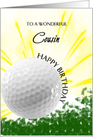 Cousin Golf Player Birthday card