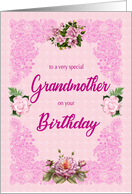 Grandmother Birthday with Roses card