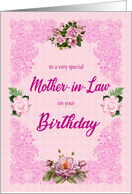 Mother in Law Birthday with Roses card