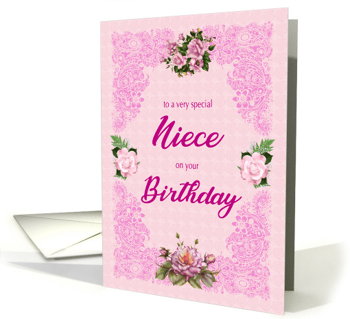 Niece Birthday with Roses card (1732490)
