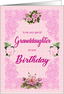 Granddaughter Birthday with Roses card