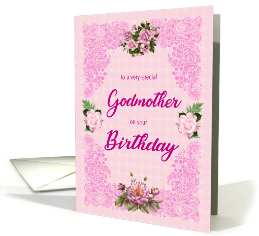 Godmother Birthday with Roses card (1732646)