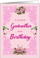Godmother Birthday with Roses card