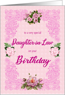 Daughter in Law Birthday with Roses card