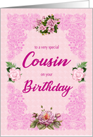 Cousin Birthday with Roses card