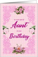 Aunt Birthday with Roses card