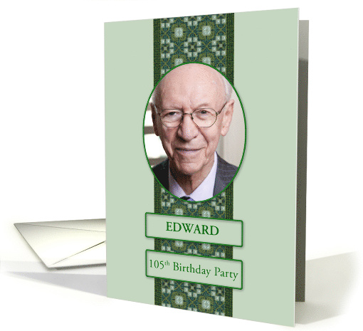 105th Birthday Party Invitation Add a Picture and Name card (1734778)