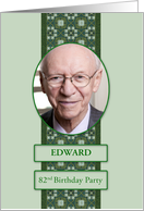 82nd Birthday Party Invitation Add a Picture and Name card