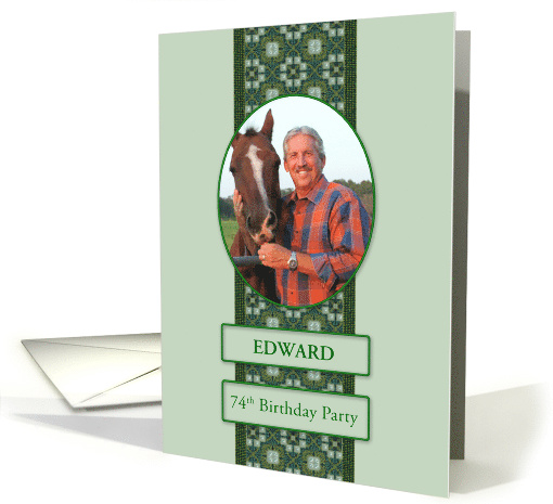 74th Birthday Party Invitation Add a Picture and Name card (1735908)