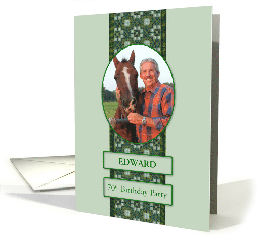 70th Birthday Party Invitation Add a Picture and Name card (1735916)