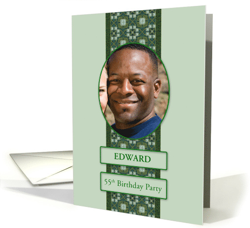 55th Birthday Party Invitation Add a Picture and Name card (1736080)