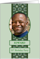 55th Birthday Party Invitation Add a Picture and Name card