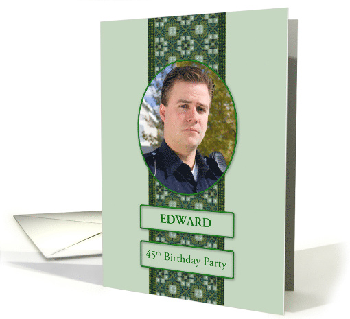 45th Birthday Party Invitation Add a Picture and Name card (1736198)